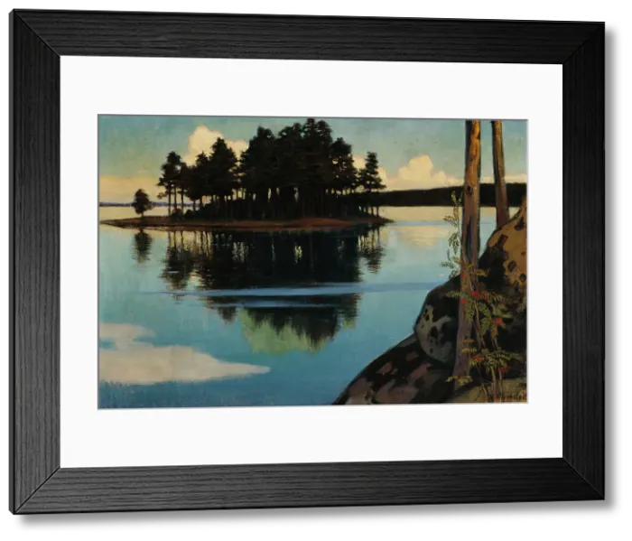 Framed Print : Sunset, 1898. Creator: Vaino Blomstedt Framed Print : Sunset, 1898. Creator: Vaino Blomstedt