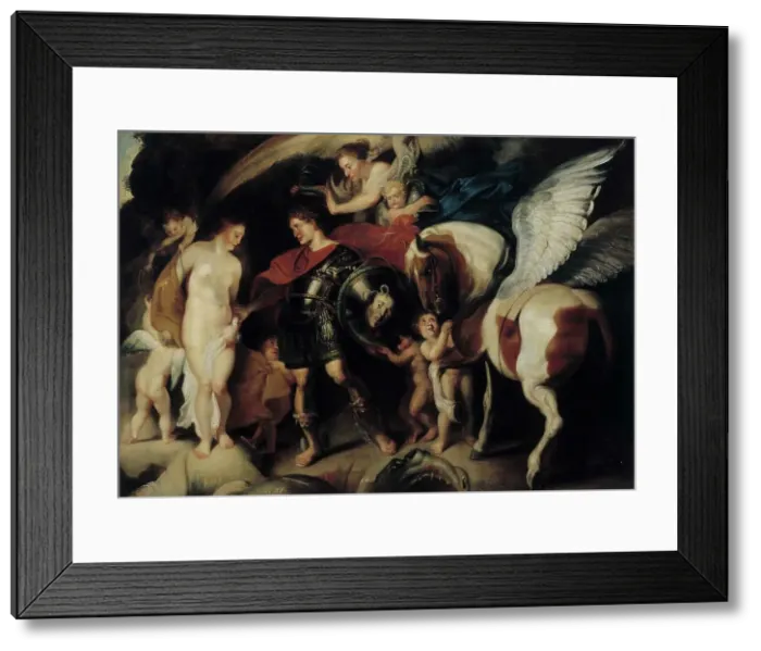 Framed Print : Perseus and Andromeda, copy after Peter Paul Rubens, 1800-1899. Creator: Unknown Framed Print : Perseus and Andromeda, copy after Peter Paul Rubens, 1800-1899. Creator: Unknown