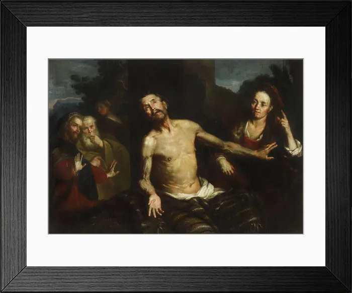 Framed Print : The sufferings of Job, 1643-1657. Creator: Silvestro Chiesa Framed Print : The sufferings of Job, 1643-1657. Creator: Silvestro Chiesa