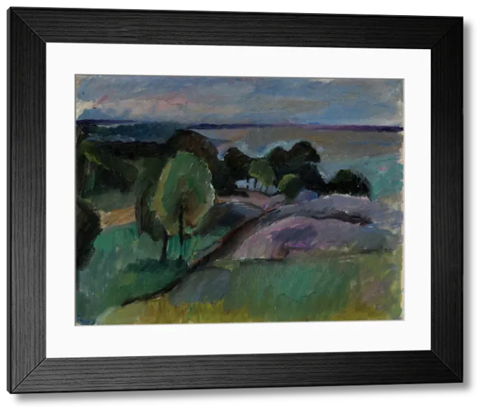 Framed Print : Landscape from Korkeasaari, 1913. Creator: Valle Rosenberg Framed Print : Landscape from Korkeasaari, 1913. Creator: Valle Rosenberg