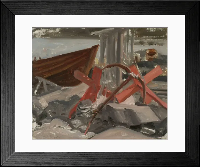 Framed Print : Boats on the shore, 1901. Creator: Verner Thome Framed Print : Boats on the shore, 1901. Creator: Verner Thome