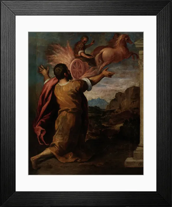 Framed Print : Elijah's Ascent to Heaven, c1570-1628. Creator: Jacopo Palma Framed Print : Elijah's Ascent to Heaven, c1570-1628. Creator: Jacopo Palma