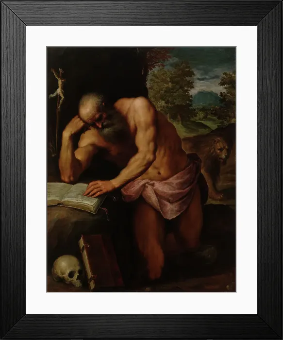 Framed Print : Saint Jerome, c1595-1600. Creators: Jacopo Palma, St Jerome Framed Print : Saint Jerome, c1595-1600. Creators: Jacopo Palma, St Jerome