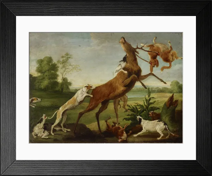 Framed Print : The deer hunt, c1620-1670. Creator: Paul de Vos Framed Print : The deer hunt, c1620-1670. Creator: Paul de Vos