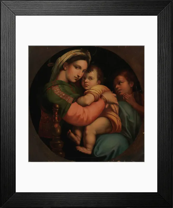 Framed Print : Madonna della Sedia, copy after Raphael (Raffaello Sanzio), c16th century. Creator: Unknown