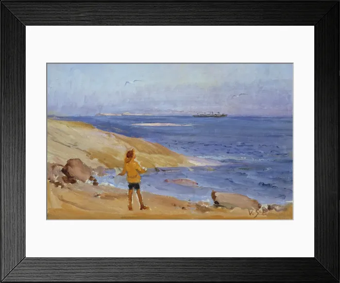 Framed Print : Antti on a Rocky Beach, 1908-1915. Creator: Venny Soldan-Brofeldt Framed Print : Antti on a Rocky Beach, 1908-1915. Creator: Venny Soldan-Brofeldt