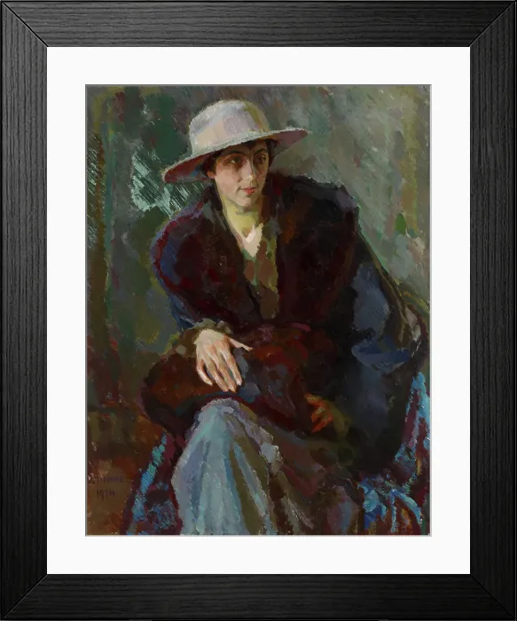 Framed Print : Portrait of a Woman, Martha Neiglick, 1914. Creator: Verner Thome Framed Print : Portrait of a Woman, Martha Neiglick, 1914. Creator: Verner Thome