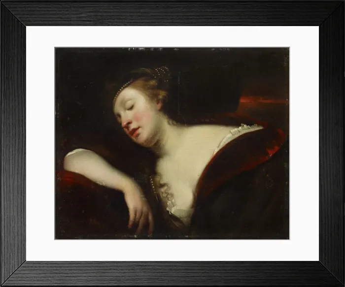 Framed Print : A sleeping woman, c1900. Creator: Unknown Framed Print : A sleeping woman, c1900. Creator: Unknown