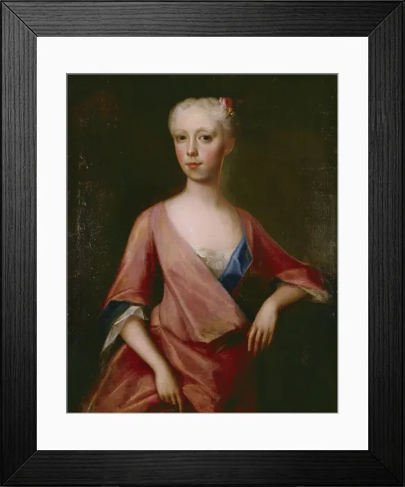 Framed Print : Unidentified girl, 1730-1739. Creator: Unknown Framed Print : Unidentified girl, 1730-1739. Creator: Unknown