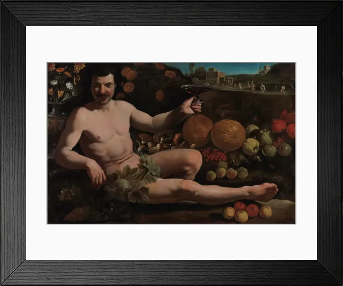 Framed Print : Bacchus raising a wine cup, 1600-1699. Creator: Unknown Framed Print : Bacchus raising a wine cup, 1600-1699. Creator: Unknown