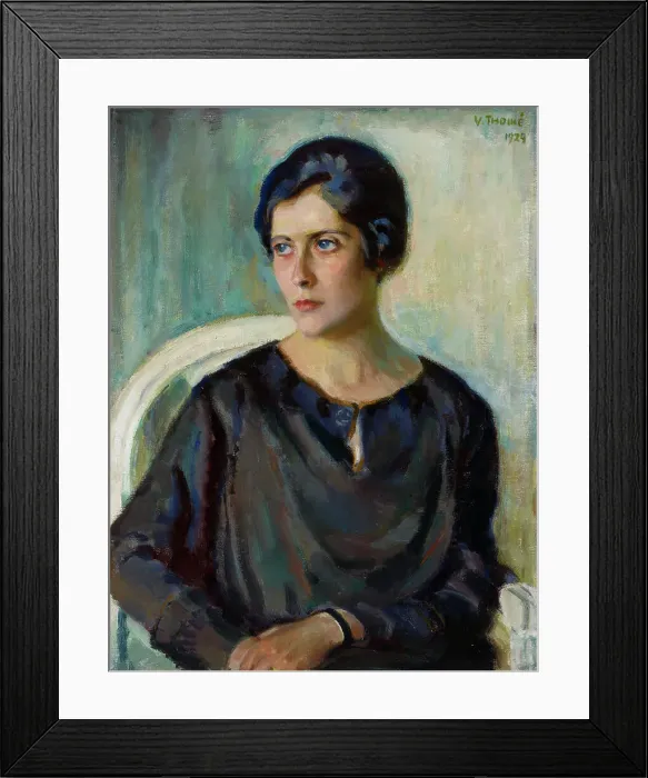 Framed Print : Portrait of Mrs. Senta Slöör, 1924. Creator: Verner Thome Framed Print : Portrait of Mrs. Senta Slöör, 1924. Creator: Verner Thome