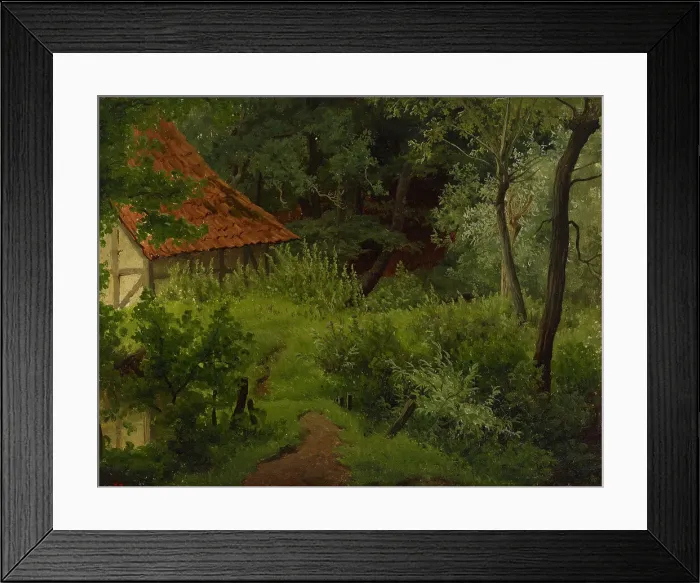 Framed Print : Farmhouse in the Woods, Study, 1855. Creator: Werner Holmberg Framed Print : Farmhouse in the Woods, Study, 1855. Creator: Werner Holmberg