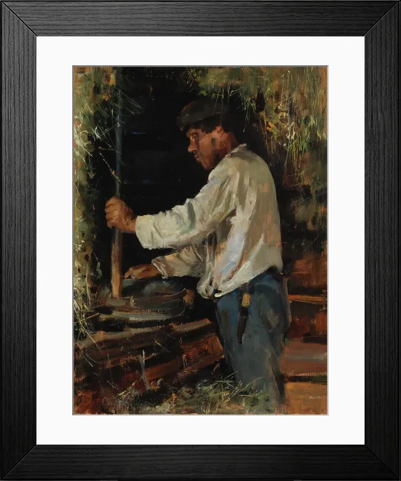 Framed Print : Milling by Hand, 1886. Creator: Akseli Gallen-Kallela Framed Print : Milling by Hand, 1886. Creator: Akseli Gallen-Kallela