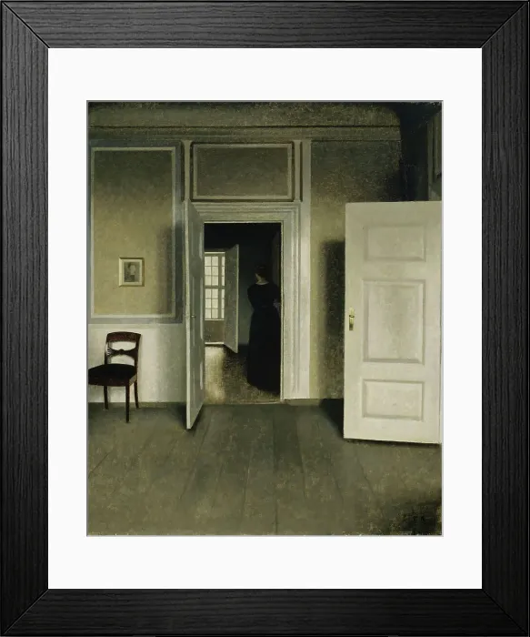 Framed Print : Interior from the Home of the Artist, 1900. Creator: Vilhelm Hammershoi Framed Print : Interior from the Home of the Artist, 1900. Creator: Vilhelm Hammershoi