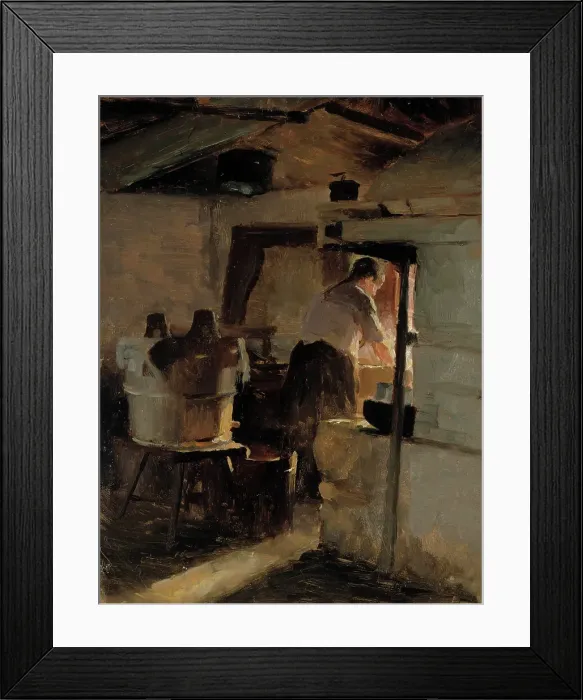 Framed Print : Laundry room, 1884. Creator: Albert Edelfelt Framed Print : Laundry room, 1884. Creator: Albert Edelfelt