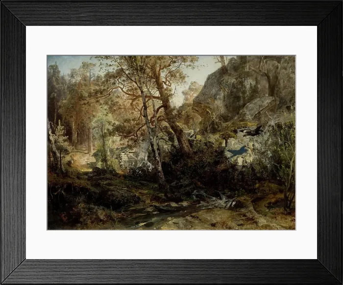 Framed Print : Finnish Forest Landscape, 1859. Creator: Werner Holmberg Framed Print : Finnish Forest Landscape, 1859. Creator: Werner Holmberg