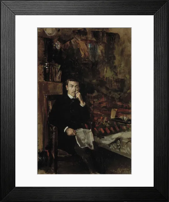 Framed Print : Bohemian, Portrait of the Norwegian Artist C. A. Dørnberger, 1888. Creator: Akseli Gallen-Kallela Framed Print : Bohemian, Portrait of the Norwegian Artist C. A. Dørnberger, 1888. Creator: Akseli Gallen-Kallela