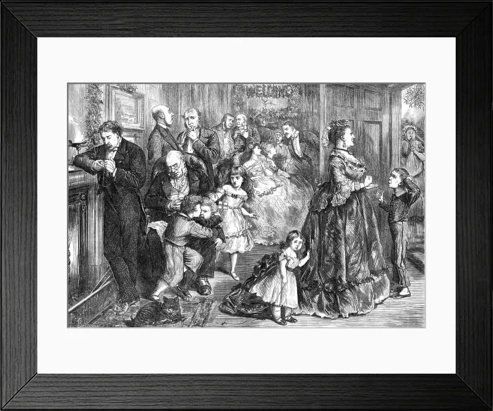 Framed Print : The half hour before dinner, 1871. Creator: Unknown Framed Print : The half hour before dinner, 1871. Creator: Unknown