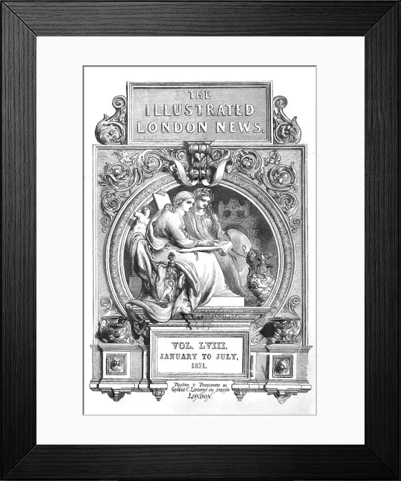 Framed Print : Front page of the Illustrated London News, January-July, 1871. Creator: Unknown Framed Print : Front page of the Illustrated London News, January-July, 1871. Creator: Unknown