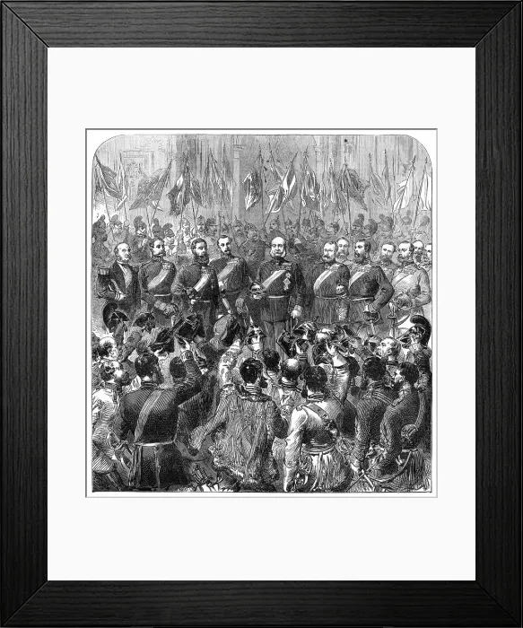 Framed Print : Proclaiming the King of Prussia as German Emperor in the Palace of Versailles, 1871. Creator: Unknown Framed Print : Proclaiming the King of Prussia as German Emperor in the Palace of Versailles, 1871. Creator: Unknown