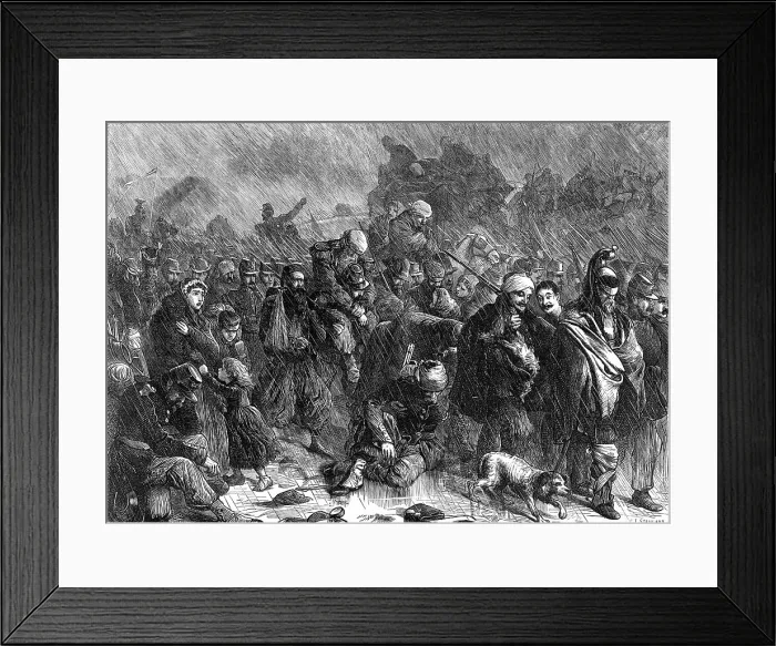 Framed Print : Retreat of the French Army of the Loire, 1871. Creator: Joseph Swain Framed Print : Retreat of the French Army of the Loire, 1871. Creator: Joseph Swain