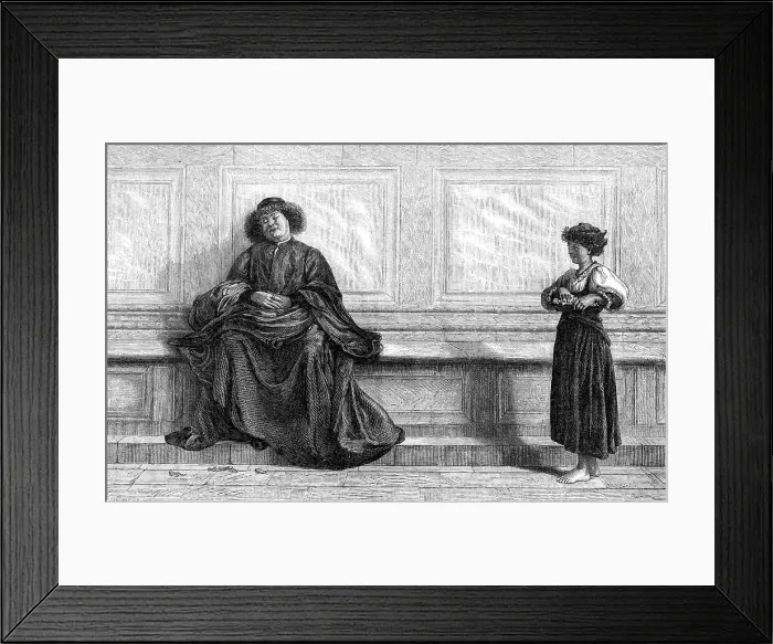 Framed Print : Ser Pandolfo, by H. Wallis, 1871. Creator: William Hollidge Framed Print : Ser Pandolfo, by H. Wallis, 1871. Creator: William Hollidge