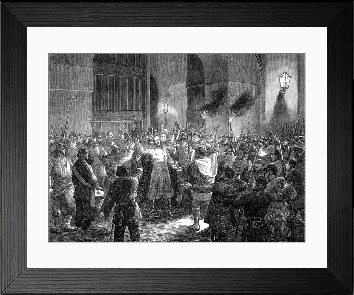 Framed Print : M. Flourens released from prison by the insurgents in Paris, 1871. Creator: JML Ralston Framed Print : M. Flourens released from prison by the insurgents in Paris, 1871. Creator: JML Ralston