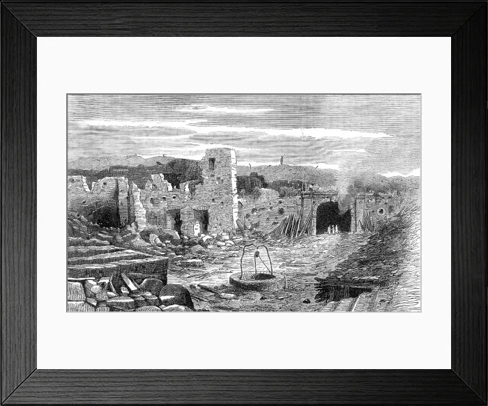 Framed Print : The interior of Fort Mortier, Neu Breisach, Alsace, 1871. Creator: Unknown Framed Print : The interior of Fort Mortier, Neu Breisach, Alsace, 1871. Creator: Unknown
