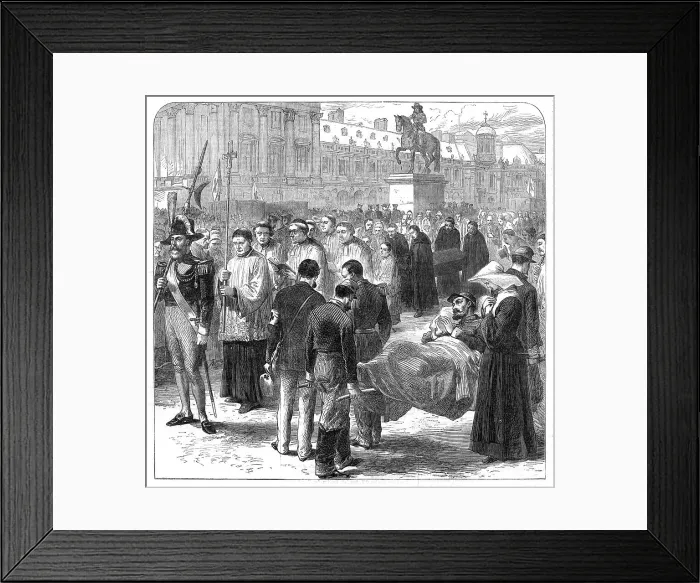 Framed Print : A scene at Versailles, 1871. Creator: Unknown Framed Print : A scene at Versailles, 1871. Creator: Unknown