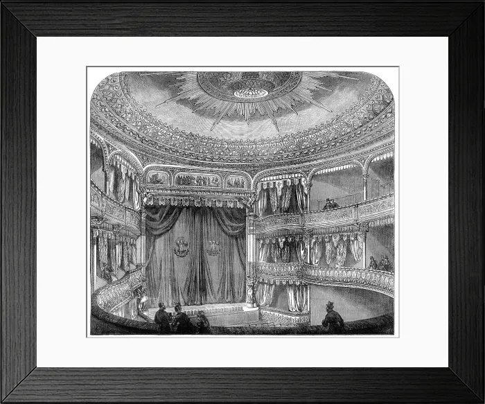 Framed Print : Interior of the Royal Court Theatre, Sloane-Square, 1871. Creator: Unknown Framed Print : Interior of the Royal Court Theatre, Sloane-Square, 1871. Creator: Unknown