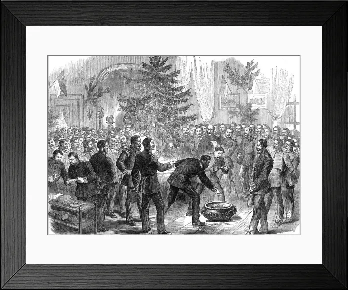Framed Print : The Germans Christmas Eve in France, 1871. Creator: Unknown Framed Print : The Germans Christmas Eve in France, 1871. Creator: Unknown