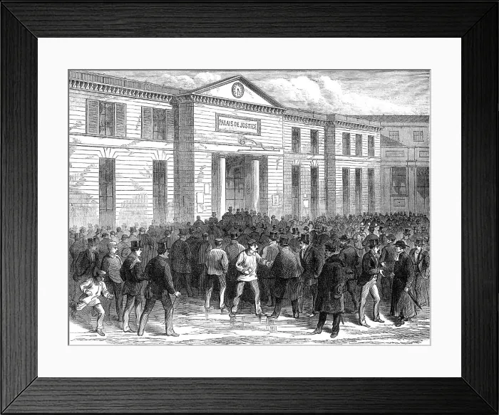 Framed Print : The Palais de Justice at Versailles during the elections, 1871. Creator: Unknown Framed Print : The Palais de Justice at Versailles during the elections, 1871. Creator: Unknown