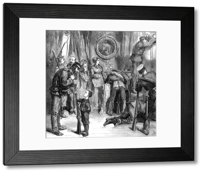 Framed Print : Searching for arms at Versailles, 1871. Creator: Unknown