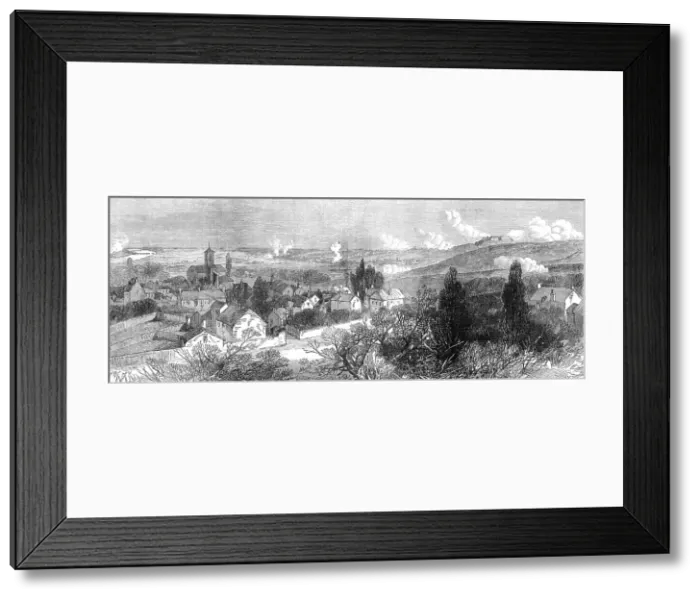 Framed Print : The sortie from Paris, Jan. 19: view from the Prussian left, at Louveciennes, 1871. Creator: Unknown Framed Print : The sortie from Paris, Jan. 19: view from the Prussian left, at Louveciennes, 1871. Creator: Unknown