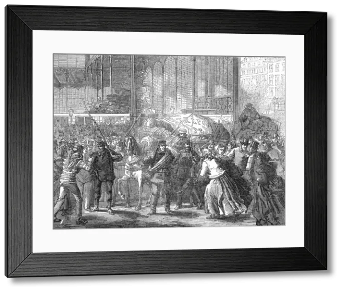 Framed Print : Revictualling of Paris: first arrival of fish at the Halles, 1871. Creator: Unknown Framed Print : Revictualling of Paris: first arrival of fish at the Halles, 1871. Creator: Unknown
