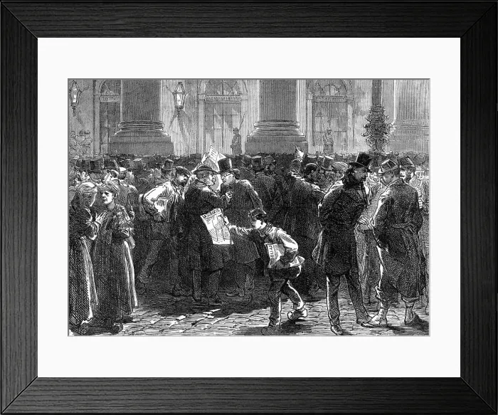 Framed Print : Scene at night in front of the Grand Theatre at Bordeaux, 1871. Creator: Unknown Framed Print : Scene at night in front of the Grand Theatre at Bordeaux, 1871. Creator: Unknown