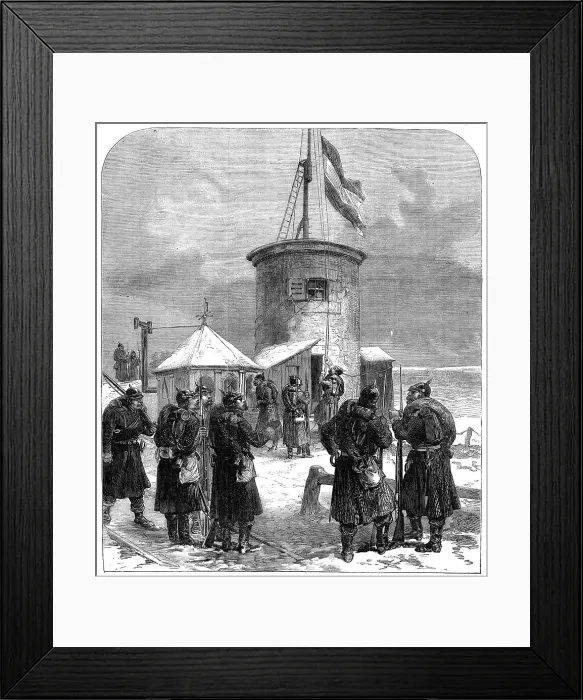 Framed Print : Hoisting the German flag on Mont Valerien, 1871. Creator: Unknown Framed Print : Hoisting the German flag on Mont Valerien, 1871. Creator: Unknown