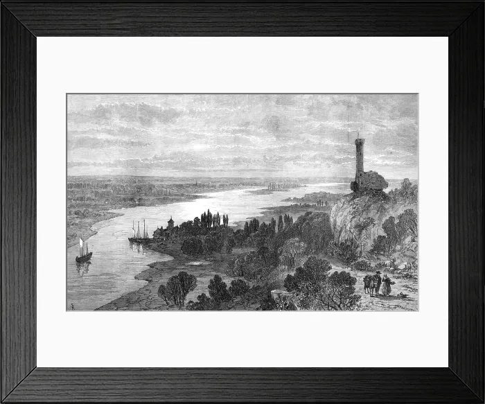 Framed Print : Valley of the Loire, with the Lanterne de Rochecorbon, 1871. Creator:s Read Framed Print : Valley of the Loire, with the Lanterne de Rochecorbon, 1871. Creator:s Read