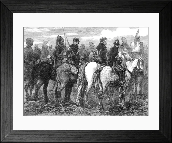 Framed Print : A squadron of cavalry of General Chanzy's army, 1871. Creator: William James Palmer Framed Print : A squadron of cavalry of General Chanzy's army, 1871. Creator: William James Palmer