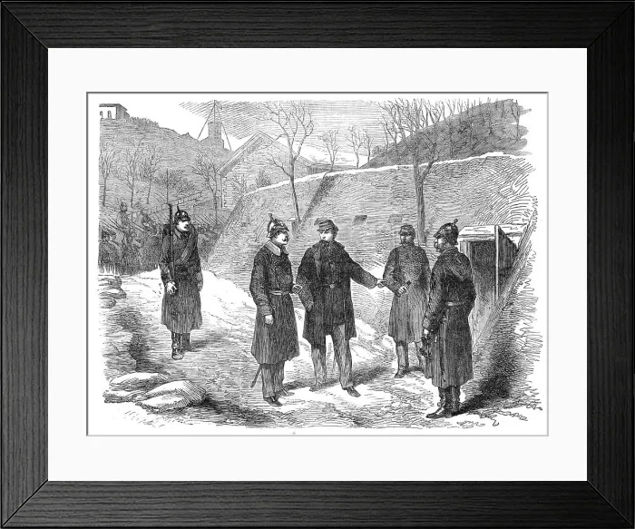 Framed Print : Delivering the keys in the fortress of Mont Valerien, 1871. Creator: Unknown Framed Print : Delivering the keys in the fortress of Mont Valerien, 1871. Creator: Unknown