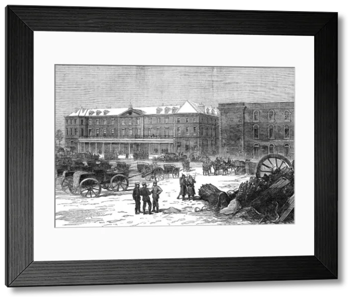 Framed Print : The barrack-square in the fortress of Mont Valerien, 1871. Creator: Unknown Framed Print : The barrack-square in the fortress of Mont Valerien, 1871. Creator: Unknown