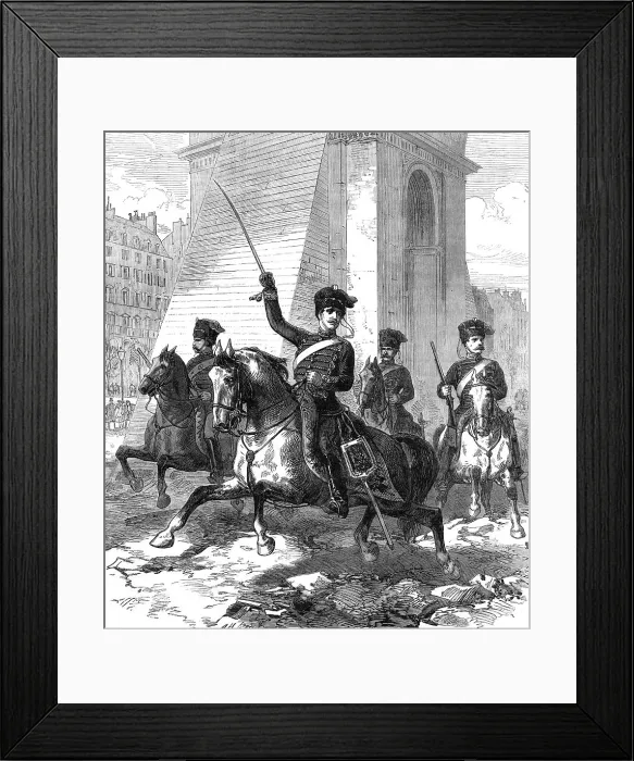Framed Print : The first German in Paris, 1871. Creator: A. H Framed Print : The first German in Paris, 1871. Creator: A. H