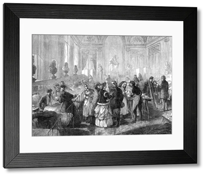 Framed Print : Ambulance at the Theatre Francais, Paris, 1871. Creator: Charles Joseph Staniland Framed Print : Ambulance at the Theatre Francais, Paris, 1871. Creator: Charles Joseph Staniland