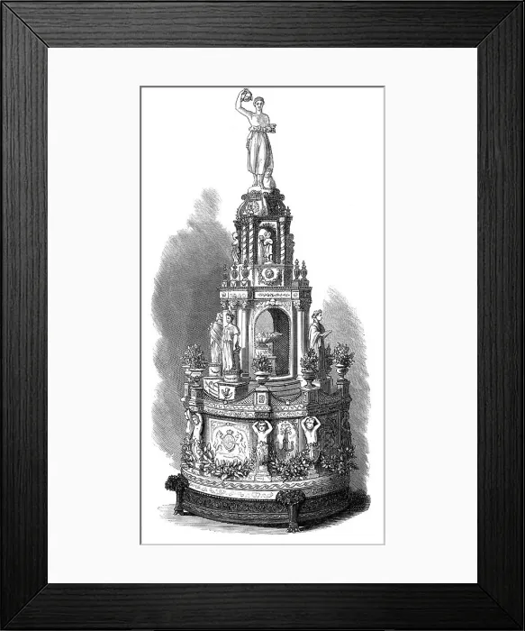 Framed Print : Marriage of Princess Louise: the Royal Wedding Cake, 1871. Creator: Unknown Framed Print : Marriage of Princess Louise: the Royal Wedding Cake, 1871. Creator: Unknown