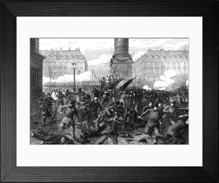 Framed Print : The Conflict in Paris: massacre in the Place Vendome, 1871. Creator: Unknown Framed Print : The Conflict in Paris: massacre in the Place Vendome, 1871. Creator: Unknown