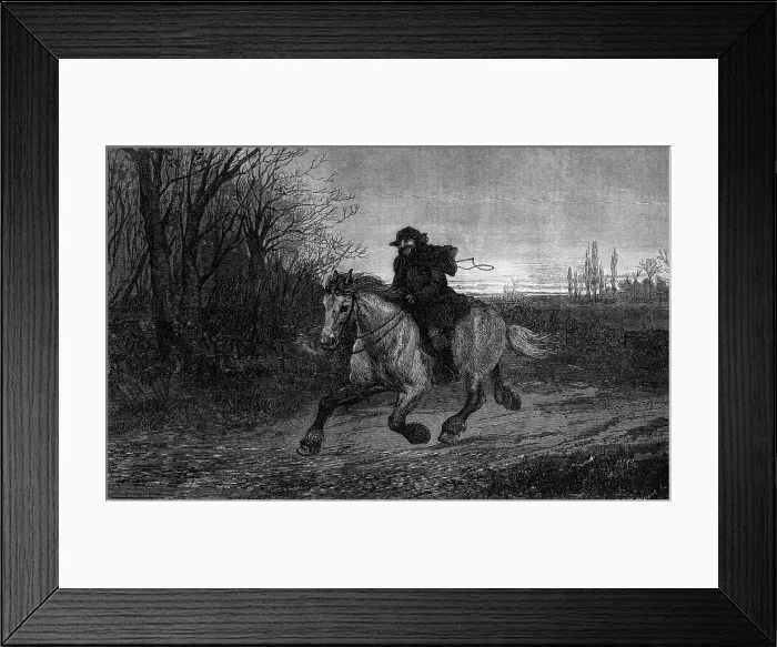 Framed Print : The Belated Traveller, by Heywood Hardy, 1871. Creator: William Hollidge Framed Print : The Belated Traveller, by Heywood Hardy, 1871. Creator: William Hollidge