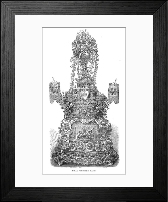 Framed Print : Royal Wedding Cake, 1871. Creator: Unknown Framed Print : Royal Wedding Cake, 1871. Creator: Unknown