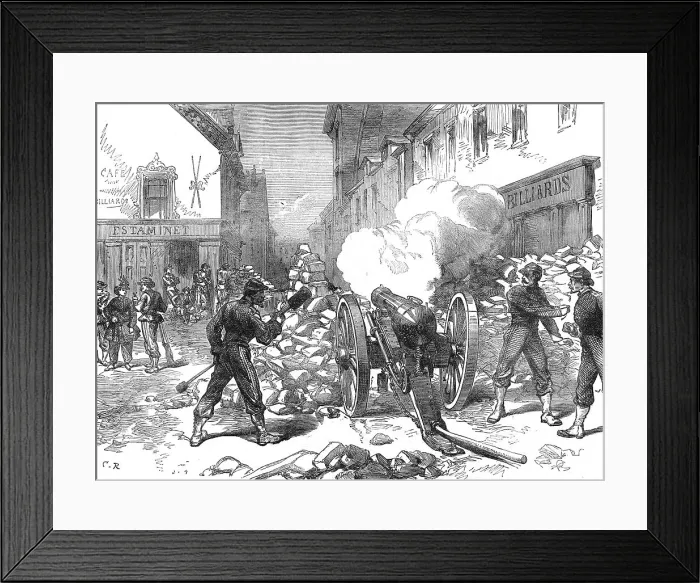 Framed Print : The French Siege of Paris: advanced post in the village of Issy, 1871. Creator: C. R Framed Print : The French Siege of Paris: advanced post in the village of Issy, 1871. Creator: C. R