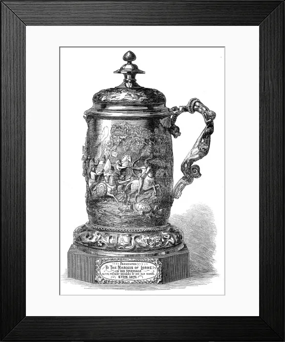 Framed Print : Marriage of Princess Louise: cup given to the Marquis of Lorne by Eton School, 1871. Creator: Unknown Framed Print : Marriage of Princess Louise: cup given to the Marquis of Lorne by Eton School, 1871. Creator: Unknown