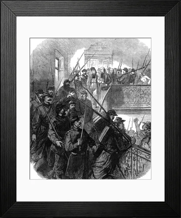 Framed Print : The Civil War in Paris: arrest of the Archbishop by the Communists, 1871. Creator: Unknown Framed Print : The Civil War in Paris: arrest of the Archbishop by the Communists, 1871. Creator: Unknown